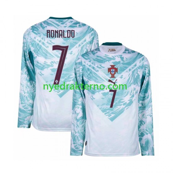 Portugal Fotballdrakt Cristiano Ronaldo 7 Herre Bortedraktsett Fotball-VM 2026 Langermet