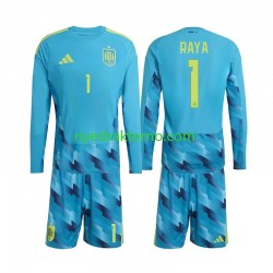 Spania Fotballdrakt David Raya 1 Keeper Barn Hjemmedraktsett Fotball-VM 2026 Langermet