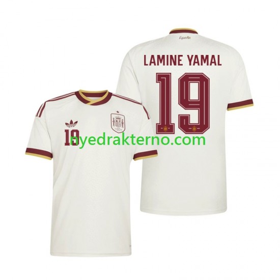 Spania Fotballdrakt Lamine Yamal 19 Herre Bortedraktsett Fotball-VM 2026 Kortermet