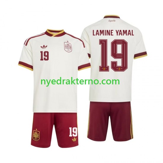 Spania Fotballdrakt Lamine Yamal 19 Barn Bortedraktsett Fotball-VM 2026 Kortermet