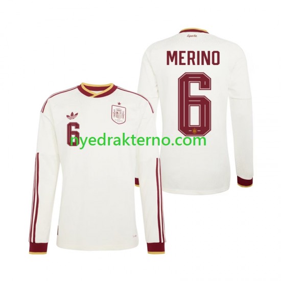 Spania Fotballdrakt Mikel Merino 6 Herre Bortedraktsett Fotball-VM 2026 Langermet