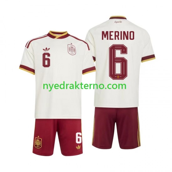Spania Fotballdrakt Mikel Merino 6 Barn Bortedraktsett Fotball-VM 2026 Kortermet