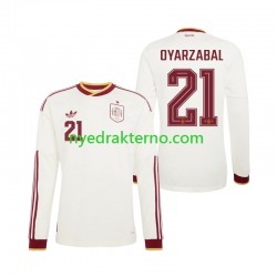 Spania Fotballdrakt Mikel Oyarzabal 21 Herre Bortedraktsett Fotball-VM 2026 Langermet