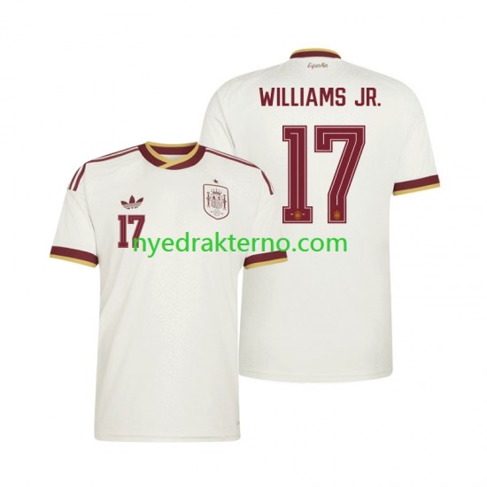 Spania Fotballdrakt Nico Williams 17 Herre Bortedraktsett Fotball-VM 2026 Kortermet