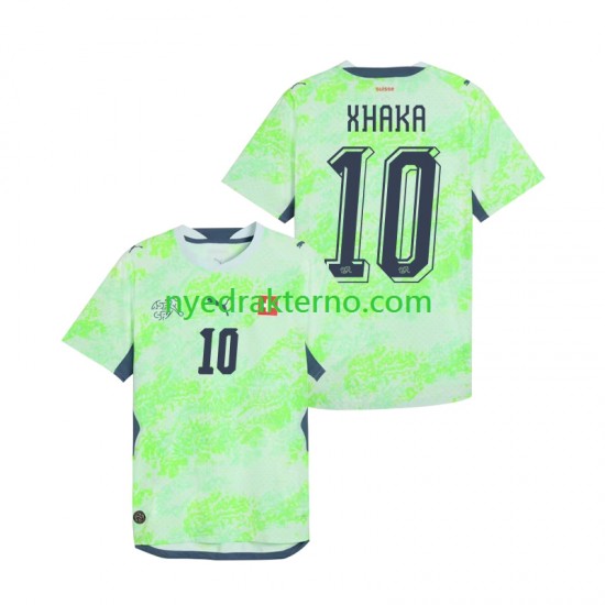 Sveits Fotballdrakt Granit Xhaka 10 Herre Bortedraktsett Fotball-VM 2026 Kortermet