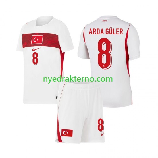 Tyrkia Fotballdrakt Arda Guler 8 Barn Bortedraktsett Fotball-VM 2026 Kortermet