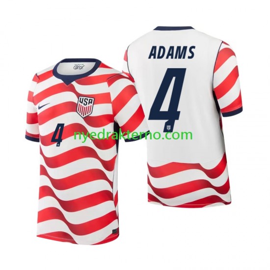 USA Fotballdrakt Tyler Adams 4 Herre Hjemmedraktsett Fotball-VM 2026 Kortermet