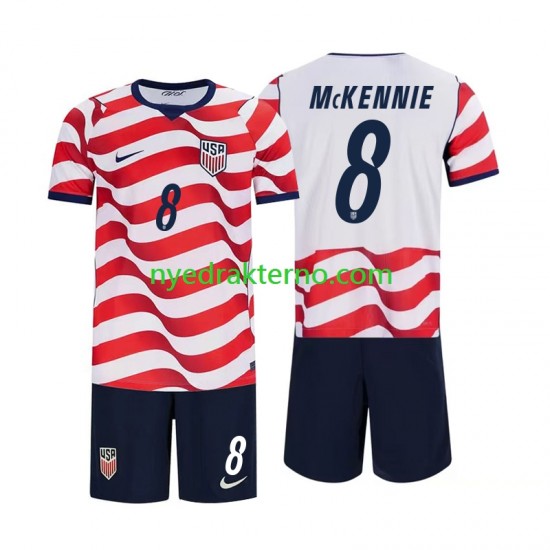 USA Fotballdrakt Weston McKennie 8 Barn Hjemmedraktsett Fotball-VM 2026 Kortermet