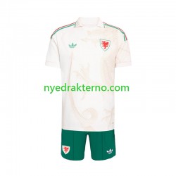 Wales Fotballdrakt Barn Bortedraktsett Fotball-VM 2026 Kortermet
