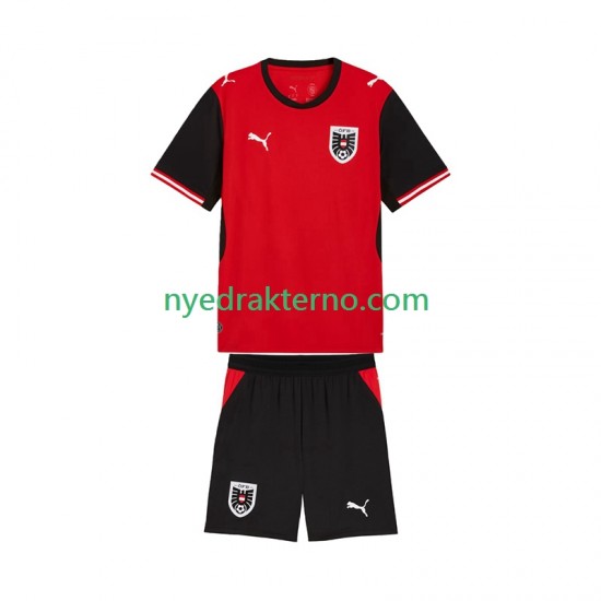 Østerrike Fotballdrakt Barn Hjemmedraktsett Fotball-VM 2026 Kortermet