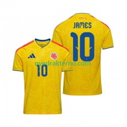 Colombia Fotballdrakt James Rodriguez 10 Herre Hjemmedraktsett Fotball-VM 2026 Kortermet