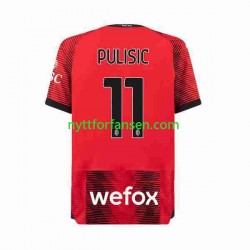 AC Milan Fotballdrakt Christian Pulisic 11 Herre Hjemmedraktsett 2023-2024 Kortermet