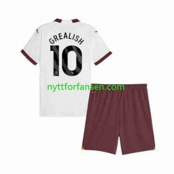 Manchester City Fotballdrakt Jack Grealish 10 Barn Bortedraktsett 2023-2024 Kortermet