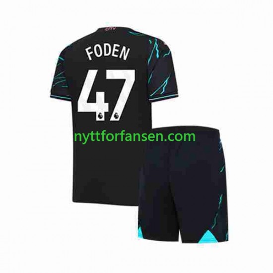 Manchester City Fotballdrakt Phil Foden 47 Barn Tredjedraktsett 2023-2024 Kortermet