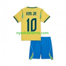 Brasil Fotballdrakt Vinicius Junior 10 Barn Hjemmedraktsett Fotball-VM 2026 Kortermet