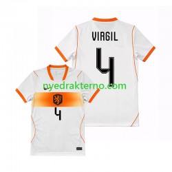 Nederland Fotballdrakt Virgil van Dijk 4 Herre Bortedraktsett Fotball-VM 2026 Kortermet