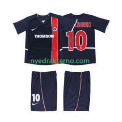 AC Milan Fotballdrakt RONALDINHO 10 2002 2003 Retro Barn Hjemmedraktsett Kortermet
