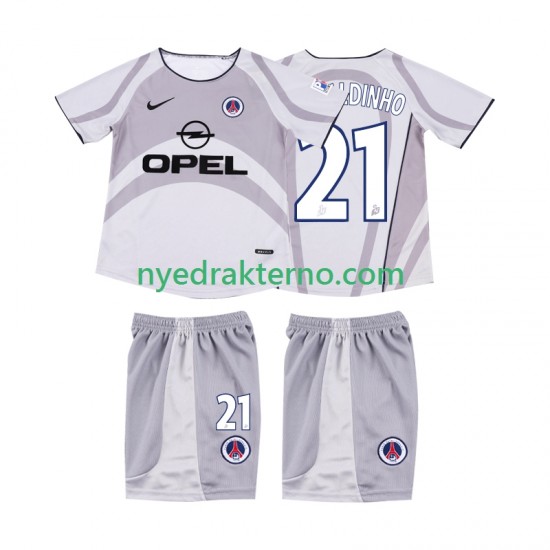 AC Milan Fotballdrakt RONALDINHO 21 2001 2002 Retro Barn Bortedraktsett Kortermet