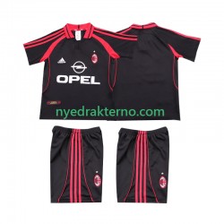 AC Milan Fotballdrakt 2000 2001 Retro Barn Tredjedraktsett Kortermet