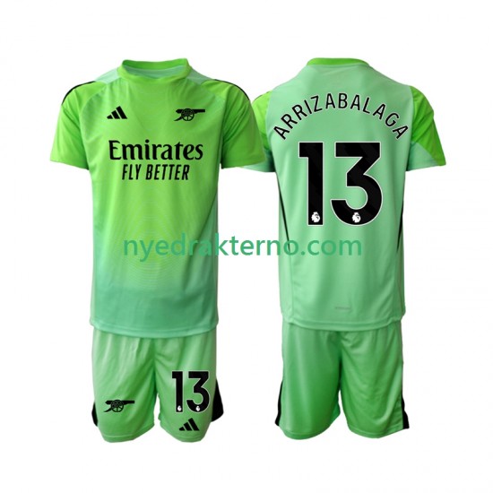 Arsenal Fotballdrakt Kepa Arrizabalaga 13 Keeper Barn Bortedraktsett 2025-2026 Kortermet