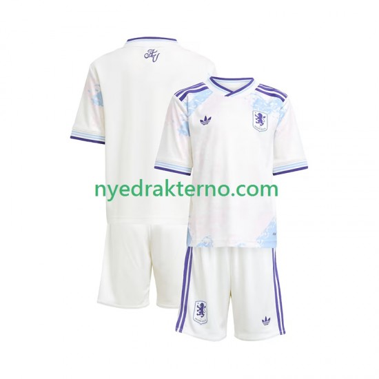 Aston Villa Fotballdrakt Barn Tredjedraktsett 2025-2026 Kortermet