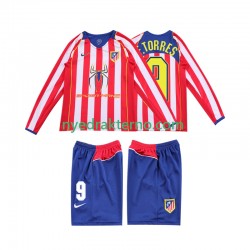 Atlético Madrid Fotballdrakt F TORRES 9 2005 Retro Barn Hjemmedraktsett 2004 Langermet