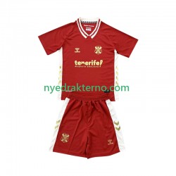 Fotballdrakt CD Tenerife Barn Bortedraktsett 2025-2026 Kortermet