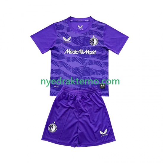 Feyenoord Rotterdam Fotballdrakt Keeper Barn Tredjedraktsett 2025-2026 Kortermet