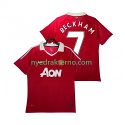 Manchester United Fotballdrakt BECKHAM 7 Retro Herre Hjemmedraktsett 2011 2010 Kortermet