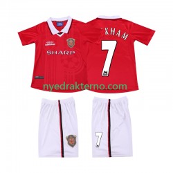 Manchester United Fotballdrakt BECKHAM 7 2000 Retro Barn Hjemmedraktsett 1999 Kortermet