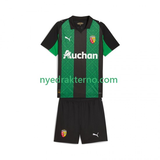 RC Lens Fotballdrakt Barn Bortedraktsett 2025-2026 Kortermet