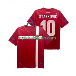 Serbia Fotballdrakt STAKKOVIC 10 Retro Herre Hjemmedraktsett 2010 Kortermet