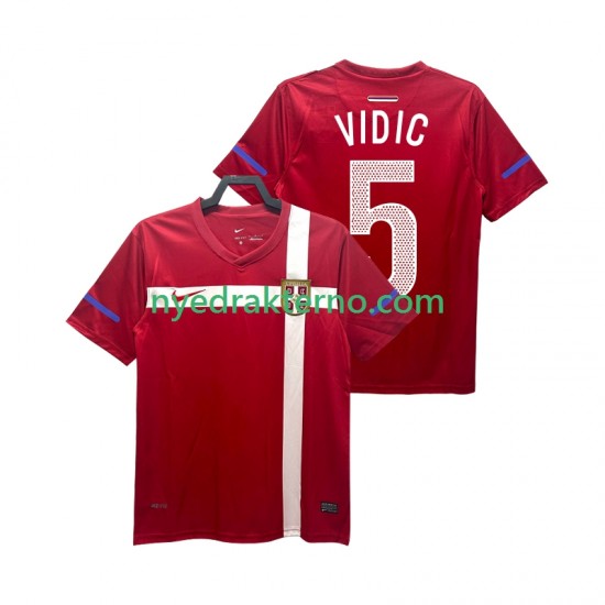 Serbia Fotballdrakt VIDIC 5 Retro Herre Hjemmedraktsett 2010 Kortermet
