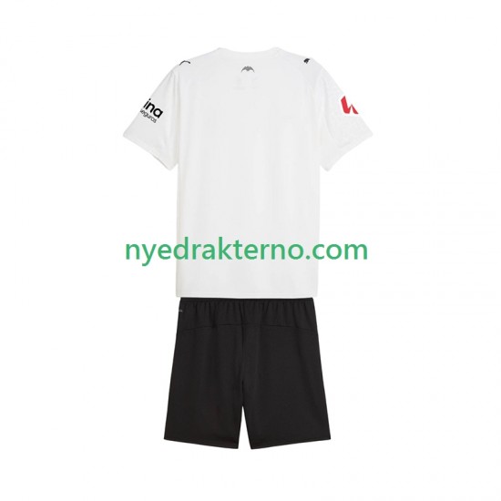 Valencia CF Fotballdrakt Barn Hjemmedraktsett 2025-2026 Kortermet