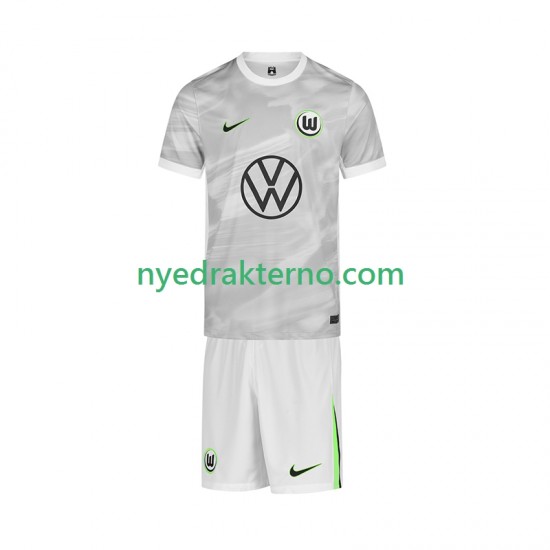 VfL Wolfsburg Fotballdrakt Barn Bortedraktsett 2025-2026 Kortermet