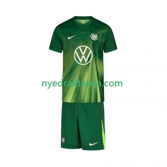 VfL Wolfsburg Fotballdrakt Barn Hjemmedraktsett 2025-2026 Kortermet