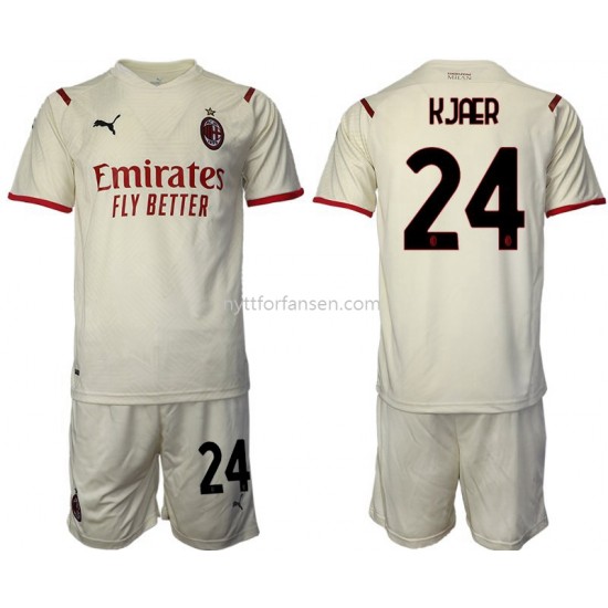 AC Milan Simon Kjaer 24 Fotballdrakt Barn Bortedraktsett 2021-2022