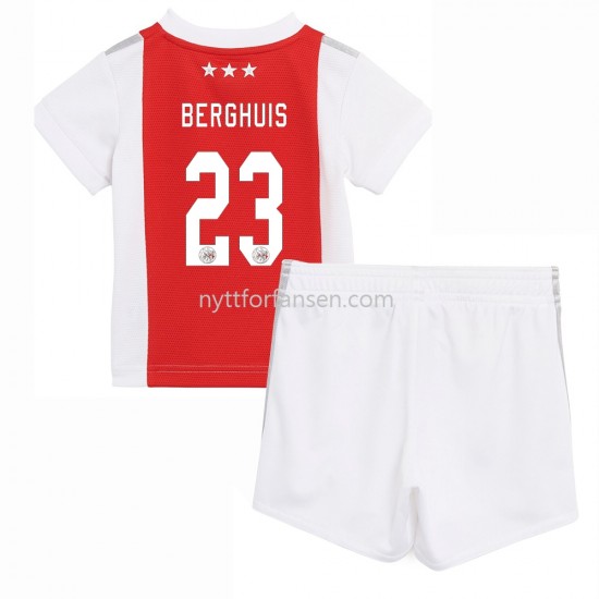 AFC Ajax Steven Berghuis 23 Fotballdrakt Barn Hjemmedraktsett 2021-2022