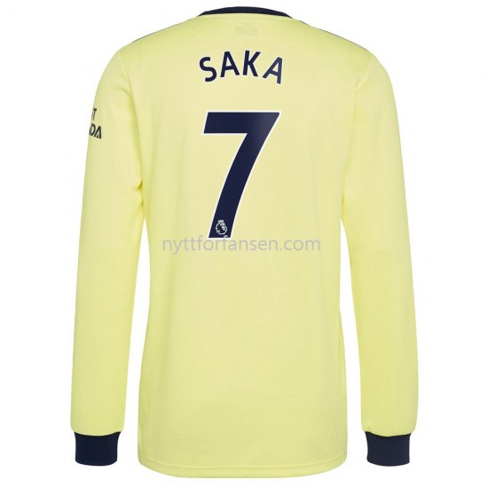 Arsenal Bukayo Saka 7 Fotballdrakt Herre Bortedraktsett 2021-2022 Langermet