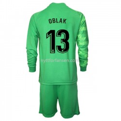 Atlético Madrid Keeper Jan Oblak 13 Fotballdrakt Barn Tredjedraktsett 2021-2022 Langermet
