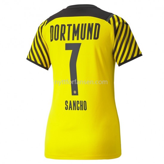 BVB Borussia Dortmund Jadon Sancho 7 Fotballdrakt Dame Hjemmedraktsett 2021-2022