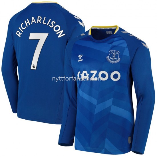 Everton Richarlison 7 Fotballdrakt Herre Hjemmedraktsett 2021-2022 Langermet