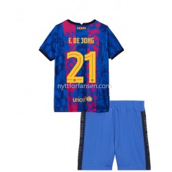 FC Barcelona Frenkie de Jong 21 Fotballdrakt Barn Tredjedraktsett 2021-2022