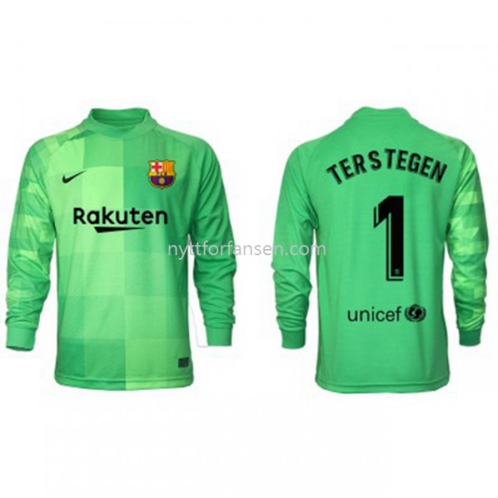 FC Barcelona Keeper Ter Stegen 1 Fotballdrakt Herre Tredjedraktsett 2021-2022 Langermet