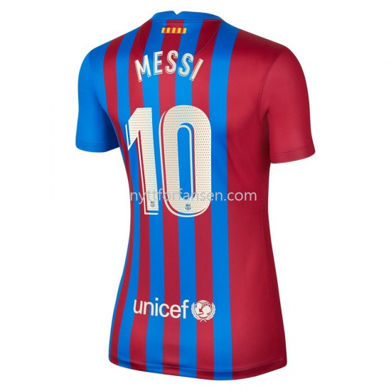 FC Barcelona Lionel Messi 10 Fotballdrakt Dame Hjemmedraktsett 2021-2022