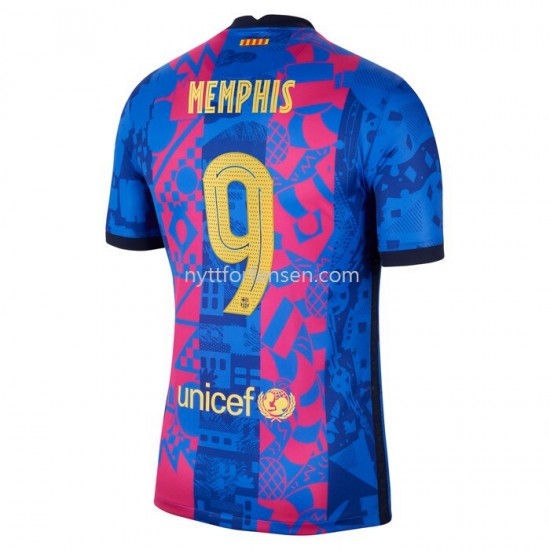 FC Barcelona Memphis Depay 9 Fotballdrakt Herre Tredjedraktsett 2021-2022
