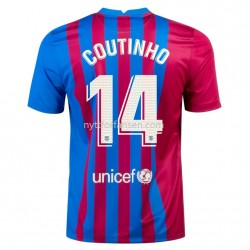 FC Barcelona Philippe Coutinho 14 Fotballdrakt Herre Hjemmedraktsett 2021-2022