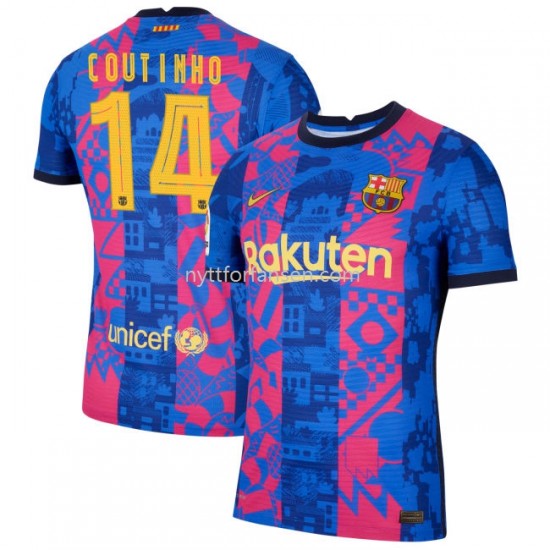 FC Barcelona Philippe Coutinho 14 Fotballdrakt Herre Tredjedraktsett 2021-2022