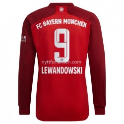 FC Bayern München Robert Lewandowski 9 Fotballdrakt Herre Hjemmedraktsett 2021-2022 Langermet