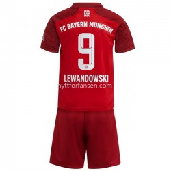 FC Bayern München Robert Lewandowski 9 Fotballdrakt Barn Hjemmedraktsett 2021-2022